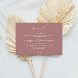 Kalligraphie der Rose Hochzeitskarte Begleitkarte