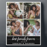 Kalligraphie Die besten Freunde für immer FotoColl Fotoplatte<br><div class="desc">Brighten up your besties day and her home with this gorgeous 'best friends forever' Foto von Klebeplakette. Feys a block trendy black color base (which can be change to any color), 4 square pictures that can easily be downloaded from your computer or phone, handwritten calligraphy script text that reads 'best...</div>