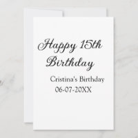 Kalligraphie einfach minimale glückliche 15. Gebur