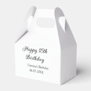 Kalligraphie einfach minimale glückliche 15. Gebur Geschenkschachtel