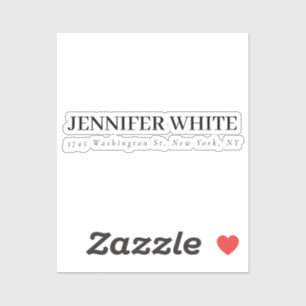 Kalligraphie Elegant Black & White Bold Retro Aufkleber