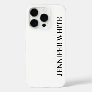 Kalligraphie Elegant Black & White Bold Retro iPhone 16 Pro Hülle