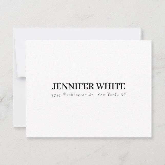 Kalligraphie Elegant Black & White Bold Retro RSVP Karte (Vorderseite)