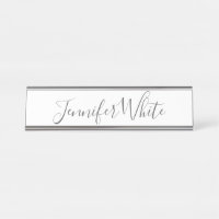 Kalligraphie Elegant Bold Retro Grau Weißer Name