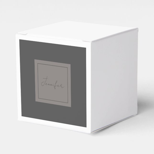Kalligraphie Elegant Schlicht Einfache Bezeichnung Geschenkschachtel (Vorderseite)