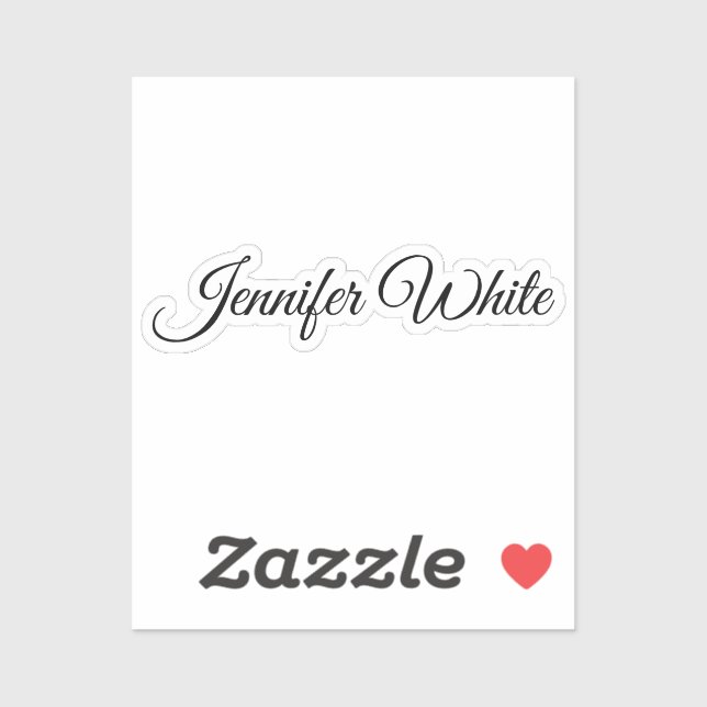 Kalligraphie Elegant Schwarz & Weiß Retro Aufkleber (Blatt)