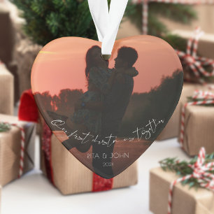 Kalligraphie Erstes Weihnachtsfest Verheiratetes F Ornament