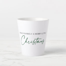 Kalligraphie Green Ink Pen Minimalistische Weihnac Milchtasse