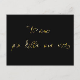Kalligraphie - Italienische Liebe Postkarte