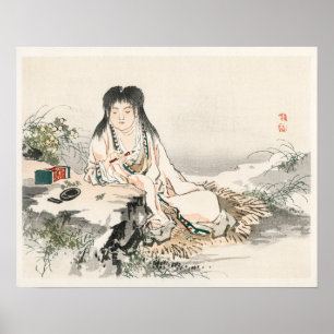 Kalligraphie-Künstler von Kōno Bairei (1844-1895) Poster
