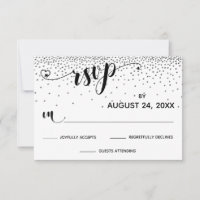 Kalligraphie mit Herz, Silberner Glitzer Confetti
