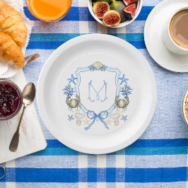 Kalligraphie-Monogramm Pappteller