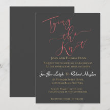Kalligraphie Rose Gold binden an die Hochzeit des