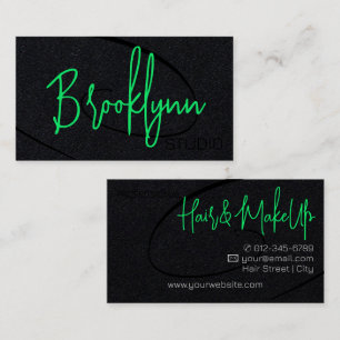 Kalligraphie Signature Beruflich Hair Studio Visitenkarte