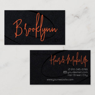 Kalligraphie Signature Beruflich Hair Studio Visitenkarte