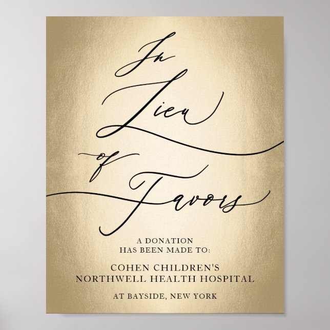 Kalligraphie-Skript anstelle von Lieblingen-Hochze Poster (Vorne)