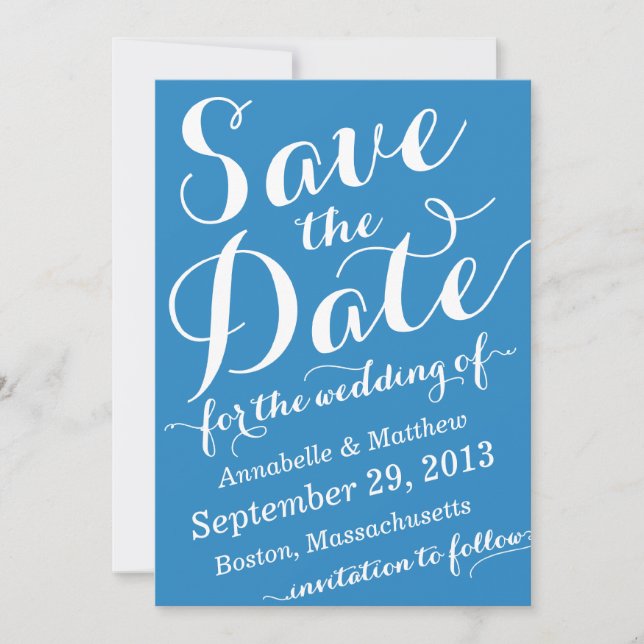 Kalligraphie-Skript-Save the Date Mitteilung Einladung (Vorderseite)