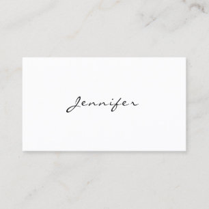 Kalligraphie-Skript-Schriftart-elegantes modernes Visitenkarte