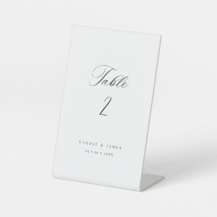 Kalligraphie-Tischnummern Hochzeitspersonal Sockelschild