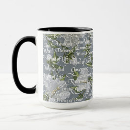 Kalligraphienamen Christi| Grau und Schwarz Tasse