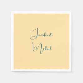 Kalligraphienamen Elegant Schlichte, einfache Beig Serviette