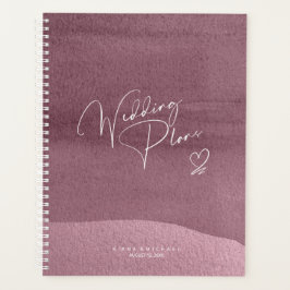 Kalligraphische Hochzeitspläne Mauve ID771 Planer