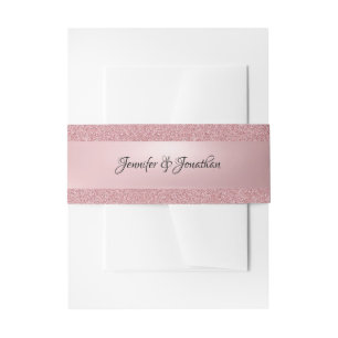 Kalligraphischer Skripttext Elegante Rose Gold Mod Einladungsbanderole