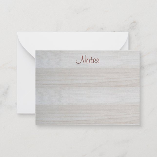 Kalligraphisches Skript Elegant Template Holzausse Mitteilungskarte (Vorderseite)