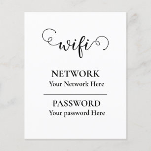 kalligraphisches WiFi-Kennwort Flyer