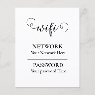 kalligraphisches WiFi-Kennwort Flyer