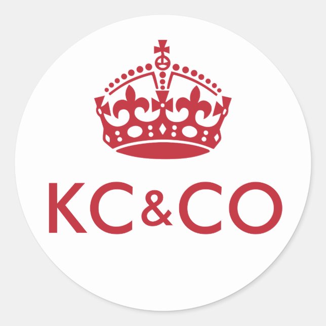 KALM HALTEN und BEACHTEN - Hintergrund ändern Runder Aufkleber (Vorderseite)