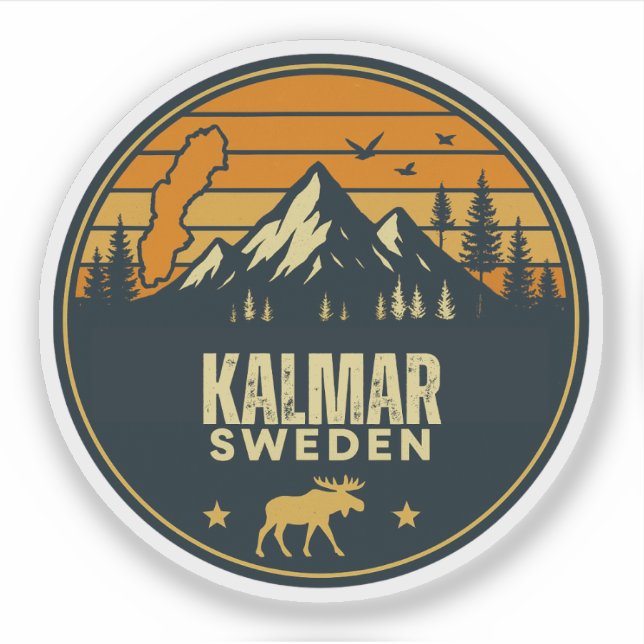 Kalmar, Schweden Schweden Aufkleber (Vorderseite)