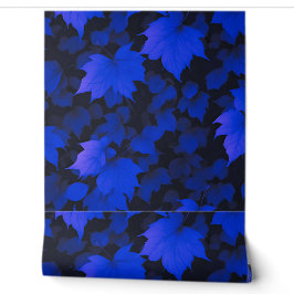 Kalming Blue Autumn Leaves Tapete