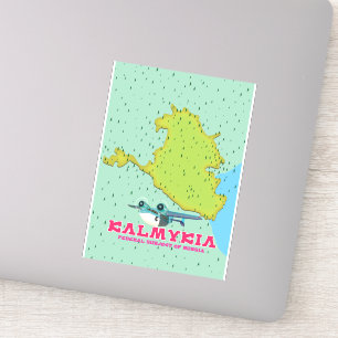 Kalmückische Russland-Karte Aufkleber