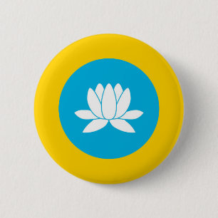 Kalmykia-Fahne Russische Republik Button
