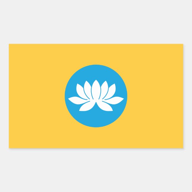 Kalmykia Flag Rechteckiger Aufkleber (Vorderseite)