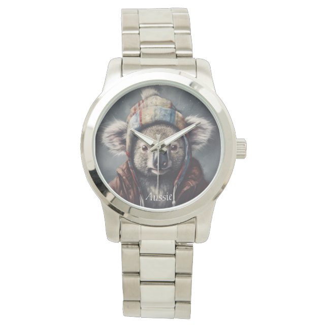 Kaloala mit niedlichem Hut, gepolomisierbar Armbanduhr (Vorderseite)