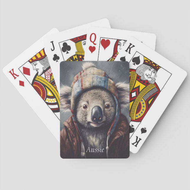 Kaloala mit niedlichem Hut, gepolomisierbar Spielkarten (Rückseite)
