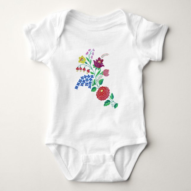 Kalocsai Blume Stem Baby Strampler (Vorderseite)