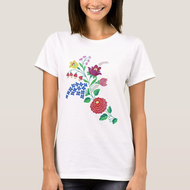Kalocsai Blume Stem T-Shirt (Vorderseite)