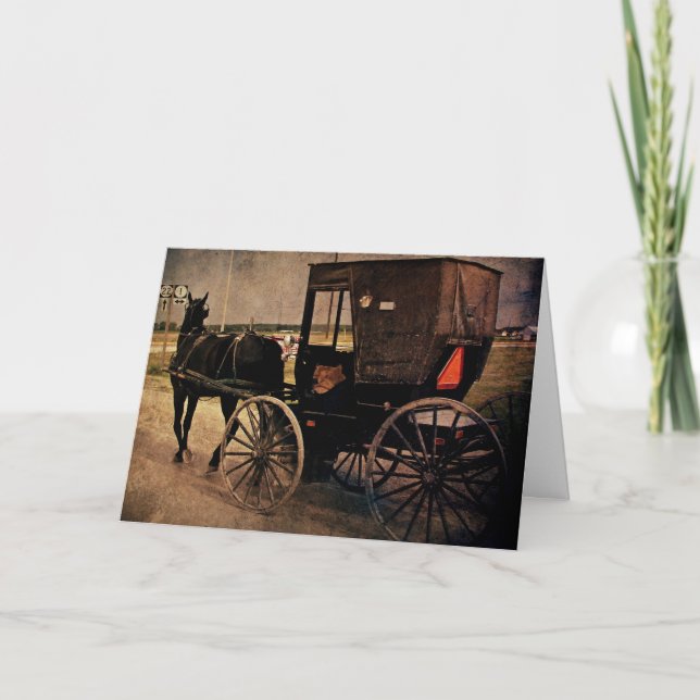 Kalona, amische Buggy Iowas, Geburtstag Karte (Vorderseite)