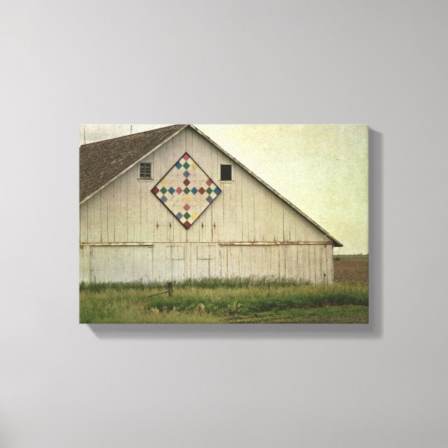 Kalona Barn Quilt Leinwanddruck (Vorderseite)
