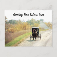 Kalona, Iowa Herbst Abendmahl Pferd und Buggy