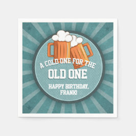 Kalt eins für die alte Geburtstagsparty Serviette