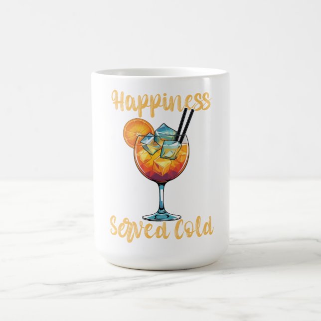 Kalt serviertes Glück-Cocktail-Design Kaffeetasse (Mittel)