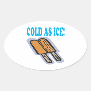 Kälte als Eis Ovaler Aufkleber