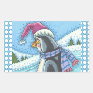 KALTE BOTTOM WARM HERZ, PENGUIN CHRISTMAS STICKER