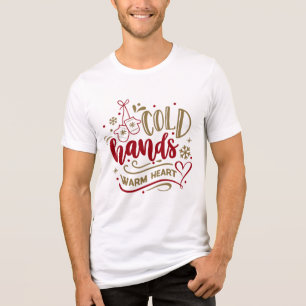 Kalte Hände Warme Herz Winter Typografie Tri-Blend Shirt