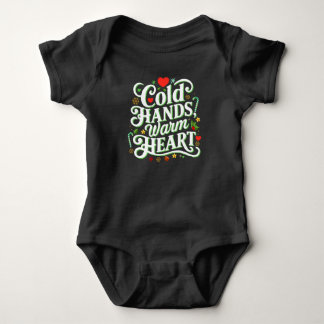 Kalte Hände, warmes Herz eins Stück Baby Strampler