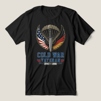 Kalte-Kriegs-Veteran US-Deutschland-Luftlandefalls Tri-Blend Shirt